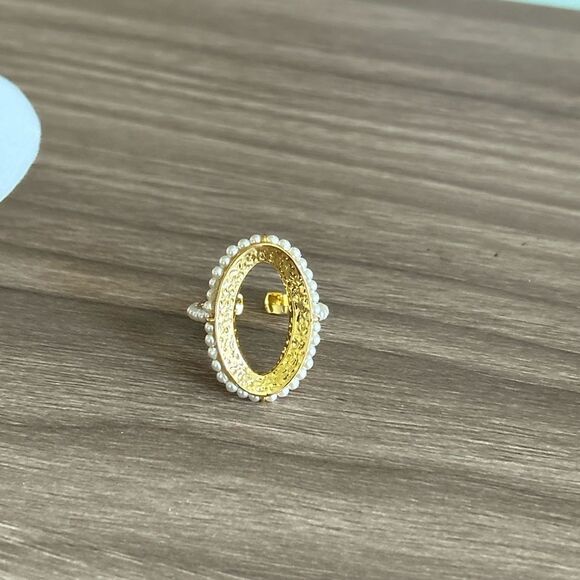 Gold and Silver Women's Ring Q407 - Picture 5 of 8